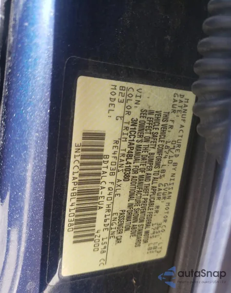 2011 Nissan Versa S from USA, damaged, VIN 3N1CC1AP4BL410380